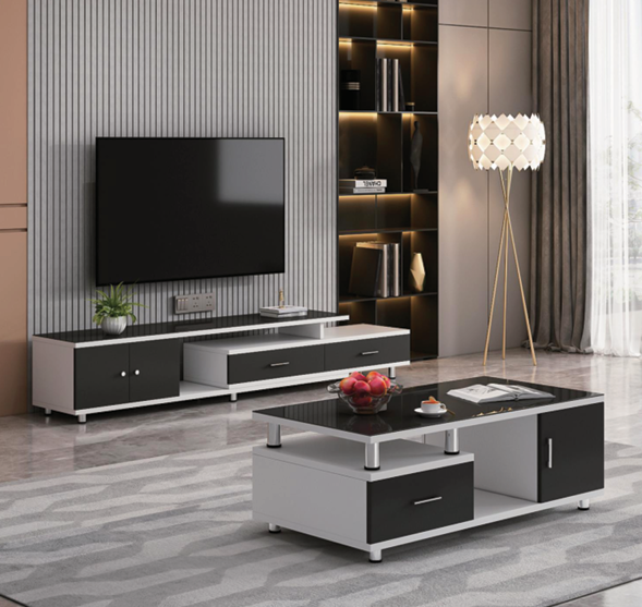 SQUARE CENTRE COFFE TABLE & TV STAND