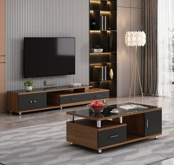 SQUARE CENTRE COFFE TABLE & TV STAND
